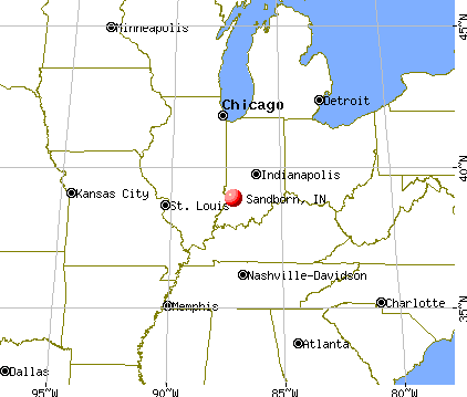 Sandborn, Indiana map