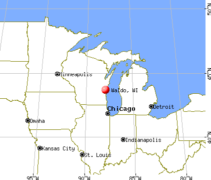 Waldo, Wisconsin map