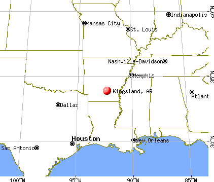 Kingsland, Arkansas map