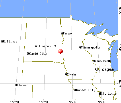 Arlington, South Dakota map