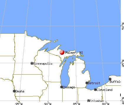 Palmer, Michigan map