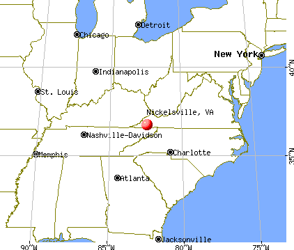 Nickelsville, Virginia map