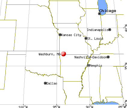 Washburn, Missouri map