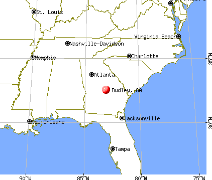 Dudley, Georgia map