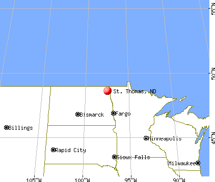 St. Thomas, North Dakota map