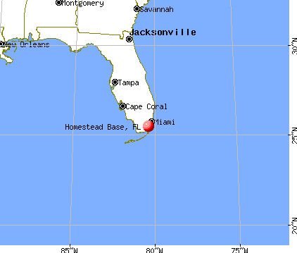 Homestead Base, Florida map
