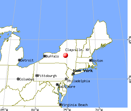 Clayville, New York map