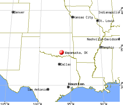 Wapanucka, Oklahoma map