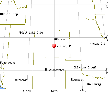 Victor, Colorado map