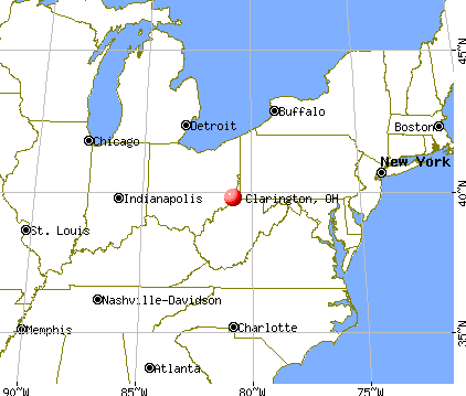 Clarington, Ohio map