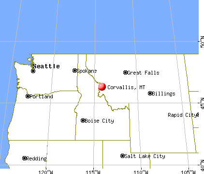 Corvallis, Montana map