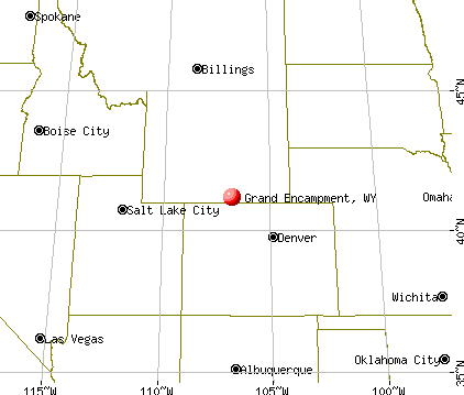 Grand Encampment, Wyoming map