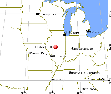 Elkhart, Illinois map