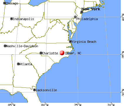 Dover, North Carolina map