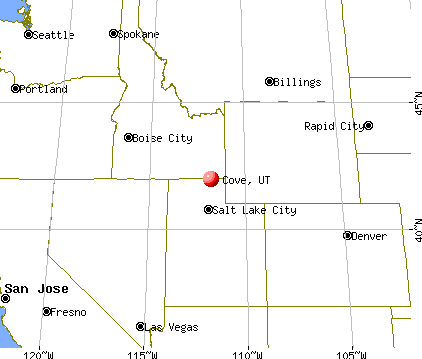 Cove, Utah map