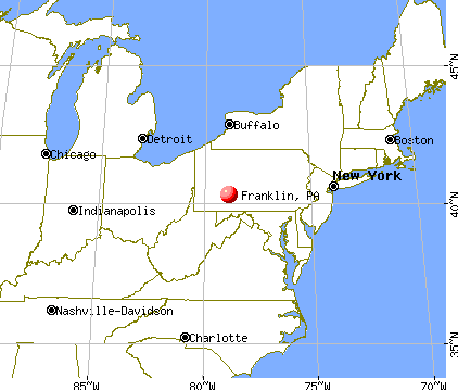 Franklin, Pennsylvania map
