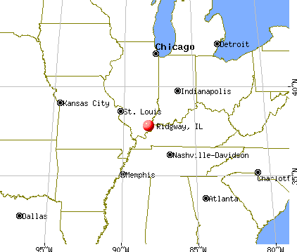 Ridgway, Illinois map
