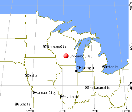Endeavor, Wisconsin map