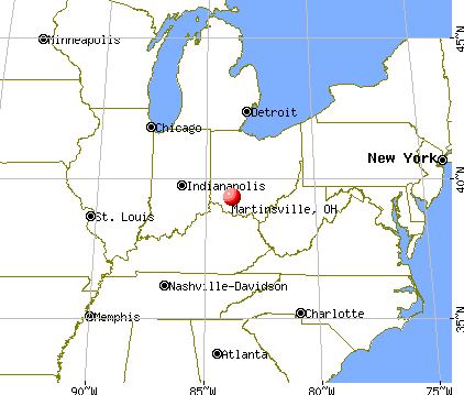 Martinsville, Ohio map