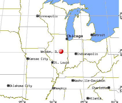 Weldon, Illinois map