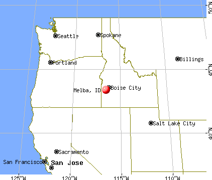 Melba, Idaho map