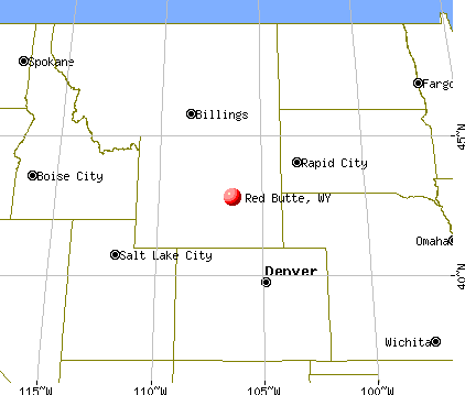 Red Butte, Wyoming map