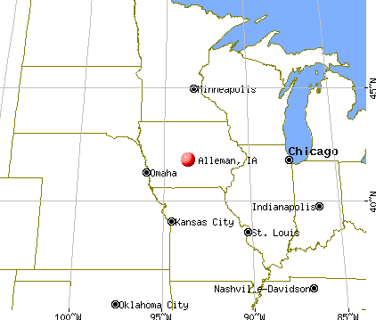 Alleman, Iowa map