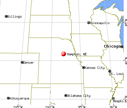 Hampton, Nebraska map