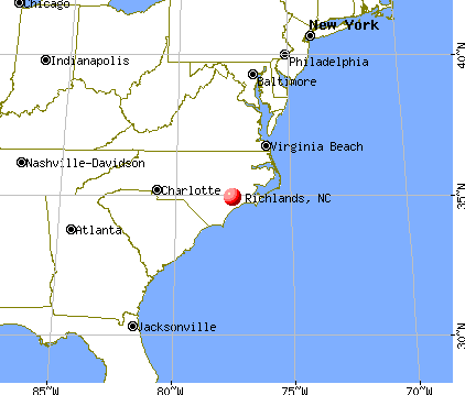 Richlands, North Carolina map