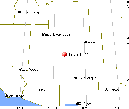 Norwood, Colorado map