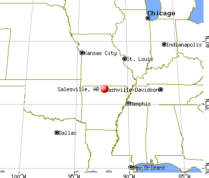 Salesville, Arkansas map