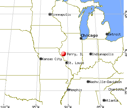 Perry, Illinois map