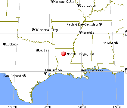 North Hodge, Louisiana map