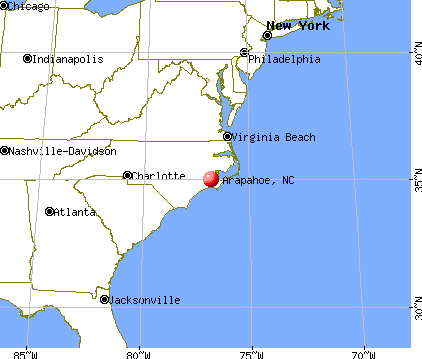 Arapahoe, North Carolina map