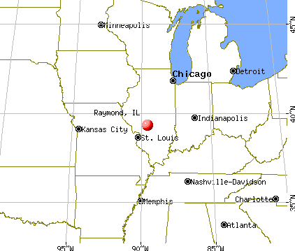 Raymond, Illinois map