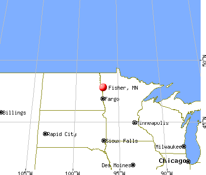 Fisher, Minnesota map