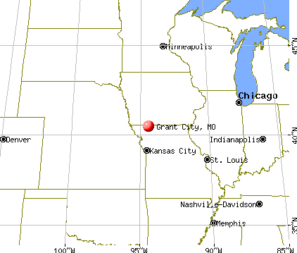 Grant City, Missouri map
