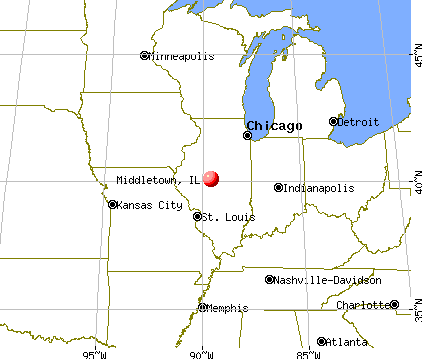 Middletown, Illinois map