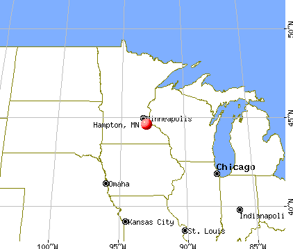 Hampton, Minnesota map