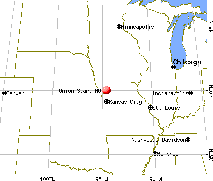 Union Star, Missouri map