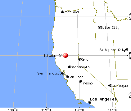Tehama, California map