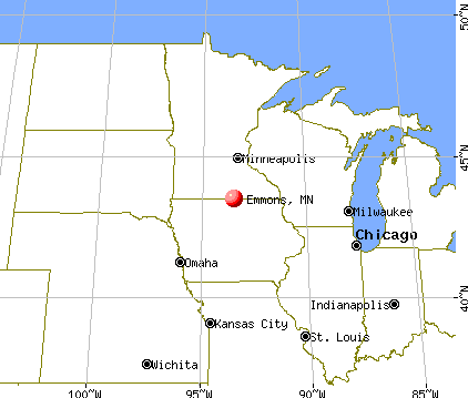 Emmons, Minnesota map