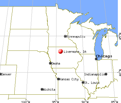 Livermore, Iowa map