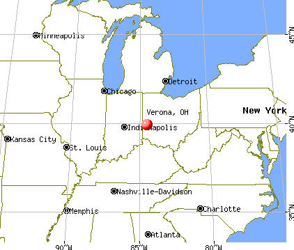 Verona, Ohio map