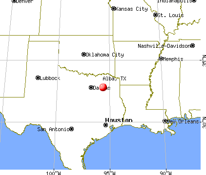 Alba, Texas map
