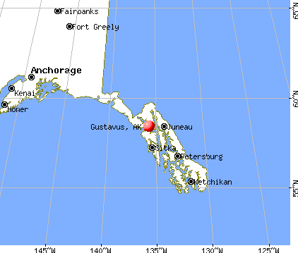 Gustavus, Alaska map