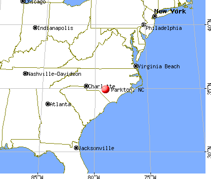 Parkton, North Carolina map