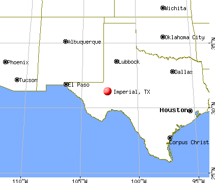 Imperial, Texas map