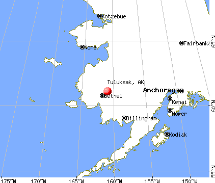 Tuluksak, Alaska map