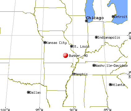 Bunker, Missouri map